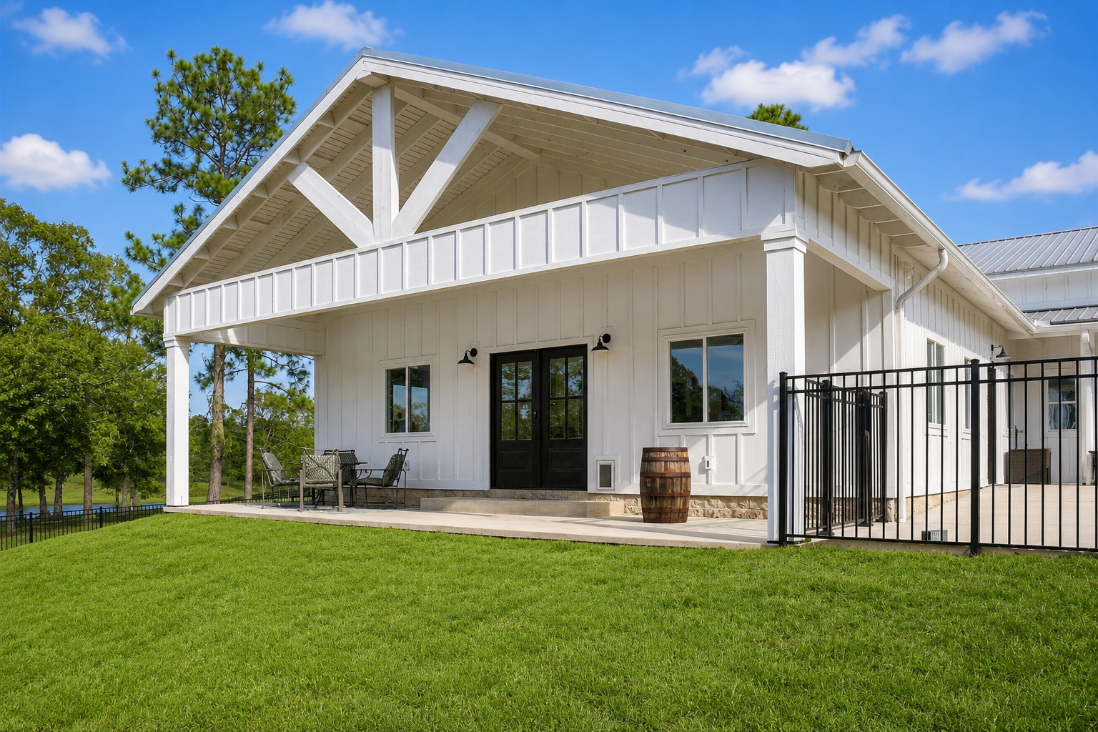 Guest cottage porch exterior
